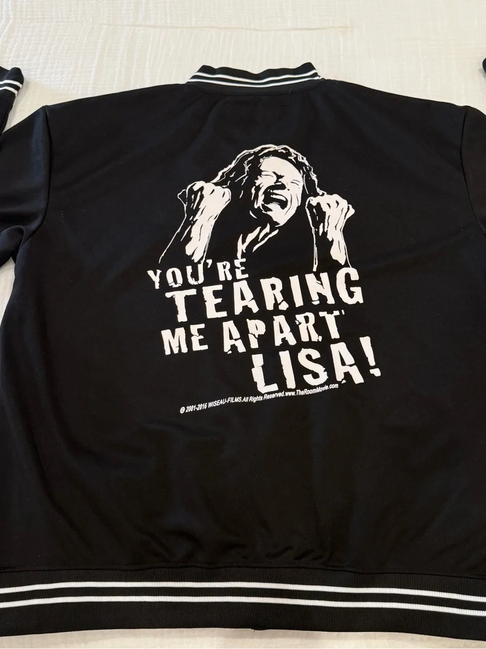 Tommy Wiseau The Room Official Track Jacket Black Zip 2XL Love Is Blind